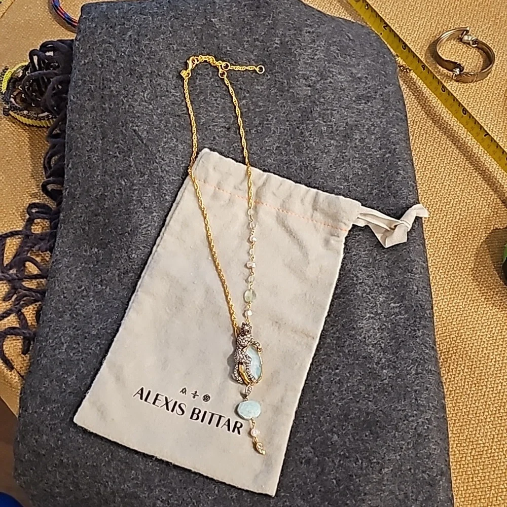 Alexis Bittar Leopard drop necklace, multi length - Picture 2 of 4